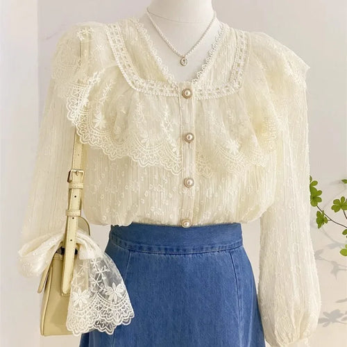 2024 Spring Autumn Basic Shirts Blouses Women Fashion Long Sleeve