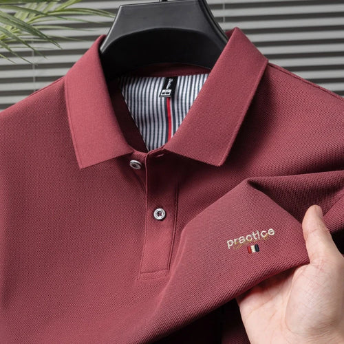 100% Pure Cotton Men's Classic Embroidered Polo Shirt Luxury