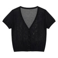 Outerwear Jerseys Summer Cardigan Women Cropped Blouses Korean Fashion