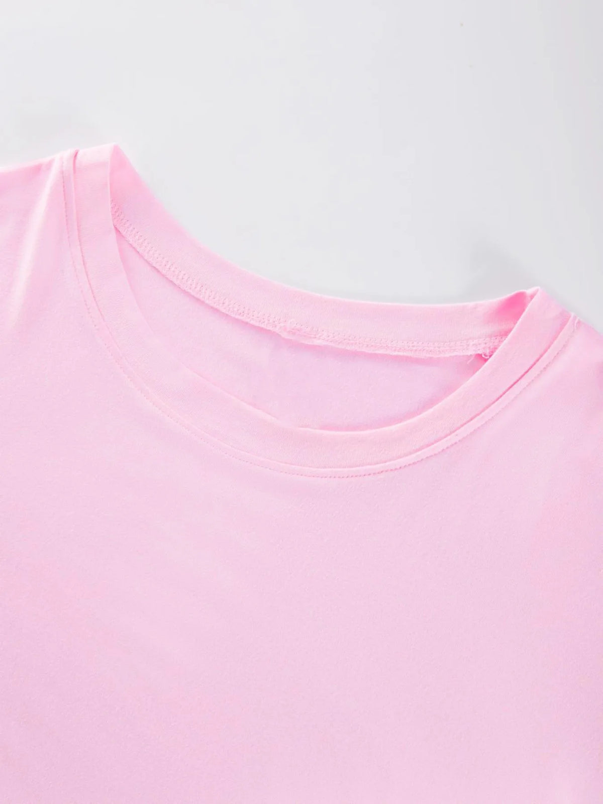 Solid Color Korean Dancing Women'S Crop T-Shirt Summer Casual T Shirt