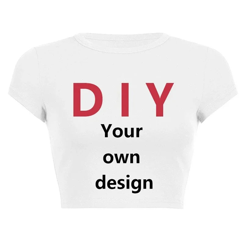 Diy Your Own Design Print Pattern Customize Summer Short Sleeve O Neck
