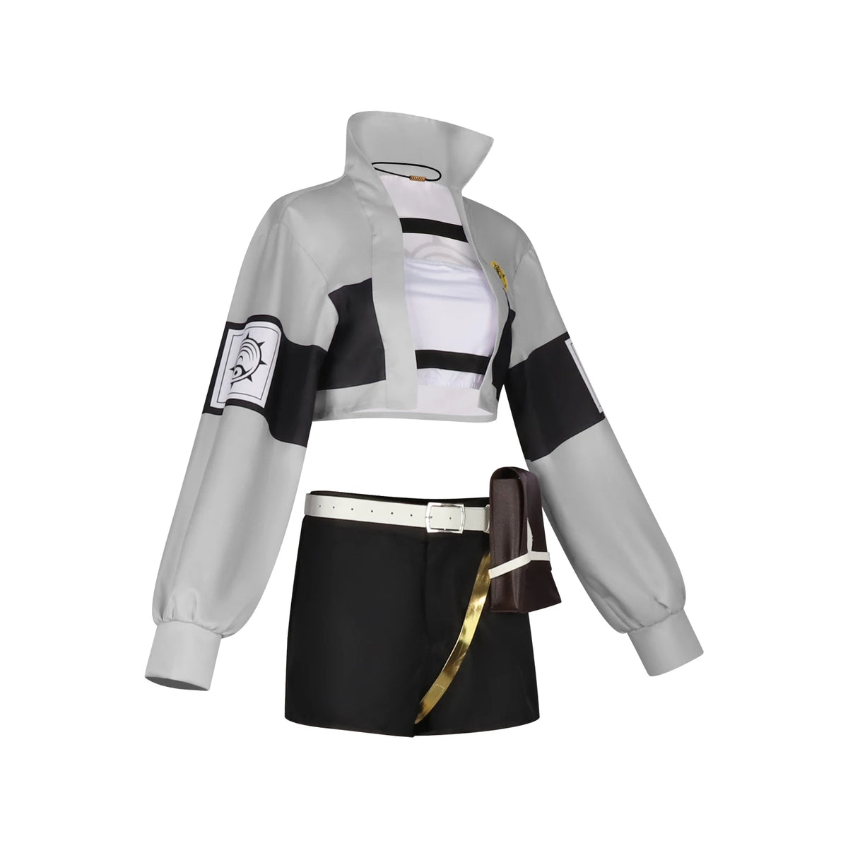 Gachiakuta Riyu Cosplay Costume Full Set Anime Grey Cropped Jacket