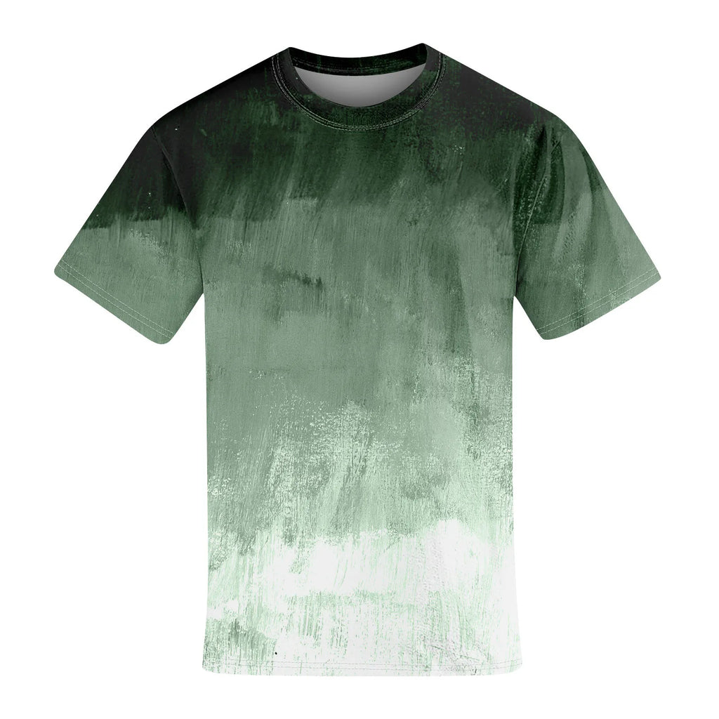 Men'S T-Shirt Summer Cool Short Sleeve 3d Camouflage Gradient Printing