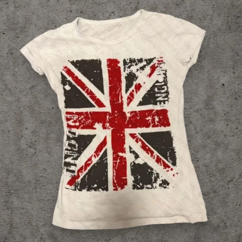 2000s Punk Women Short Sleeve Slim Vintage Graphic Baby Tees Sexy