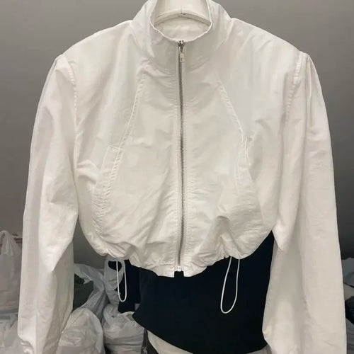 2024 Autumn Vintage Women's Windbreaker Cropped Jackets Harajuku