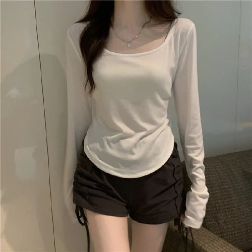 Women's temperament elegant bottoming thin section long-sleeved