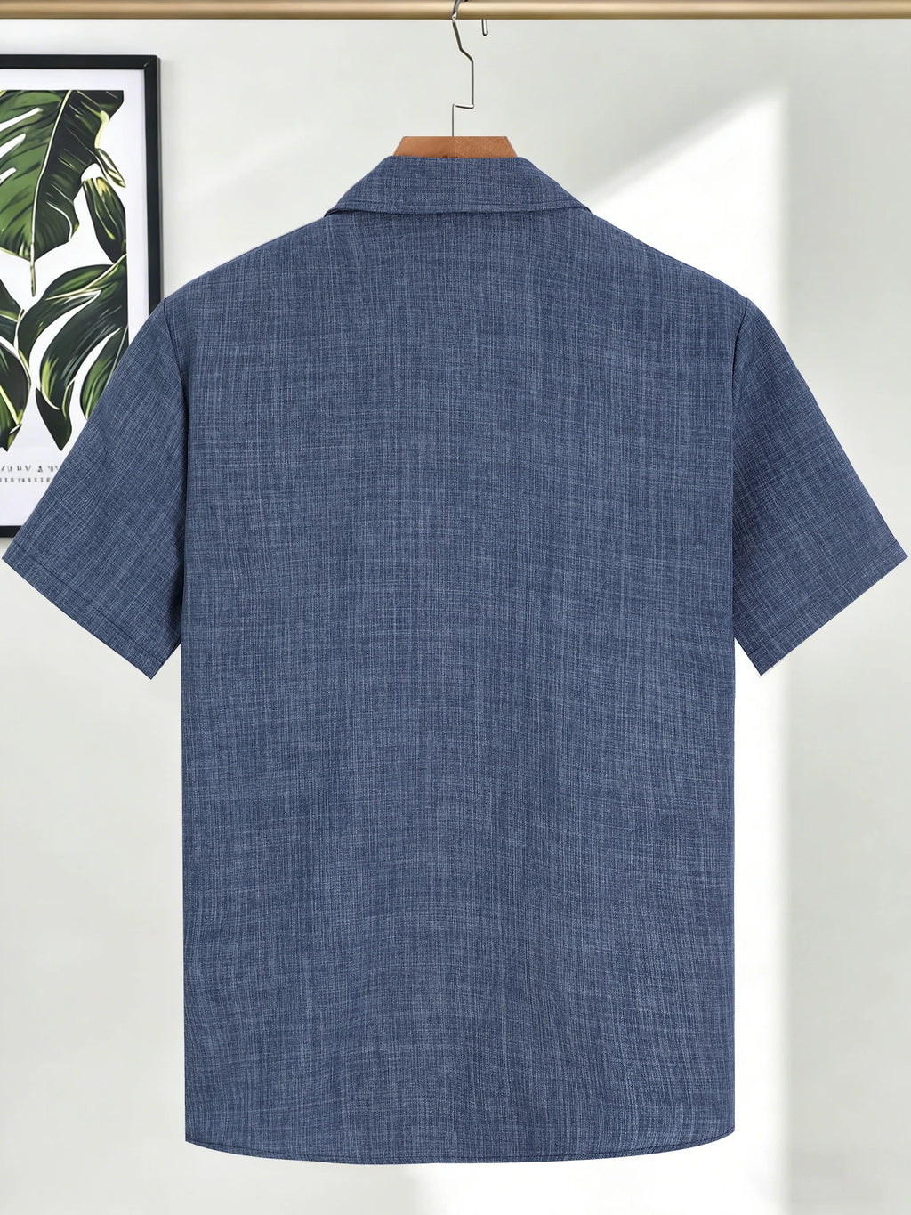 Men's Casual Linen Short Sleeve Shirts Drip Outfits Man Outfit Set