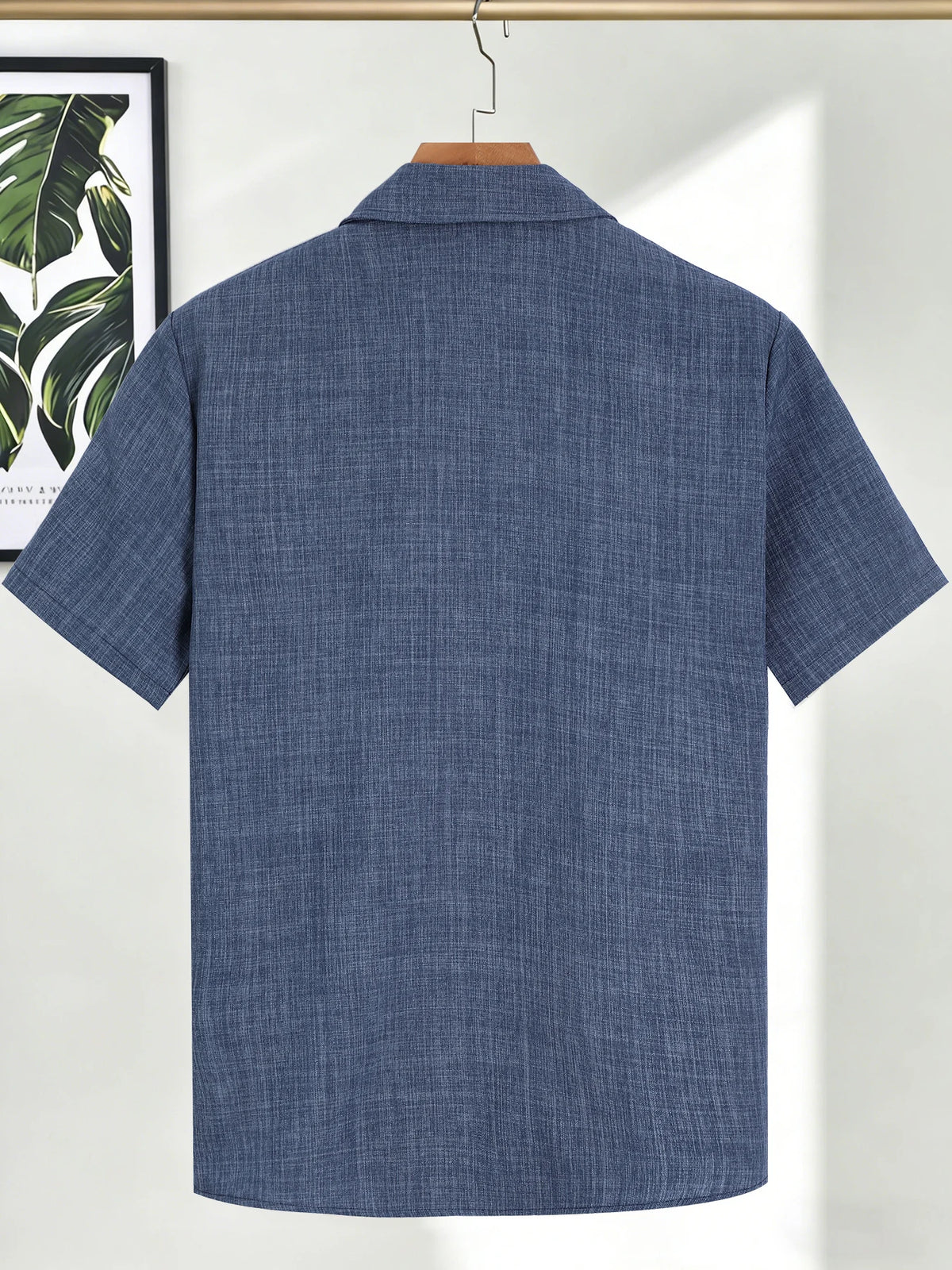 Men's Casual Linen Short Sleeve Shirts Drip Outfits Man Outfit Set