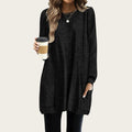 New Spring Women Long Shirts Puff Long Sleeve Round Neck Casual Loose