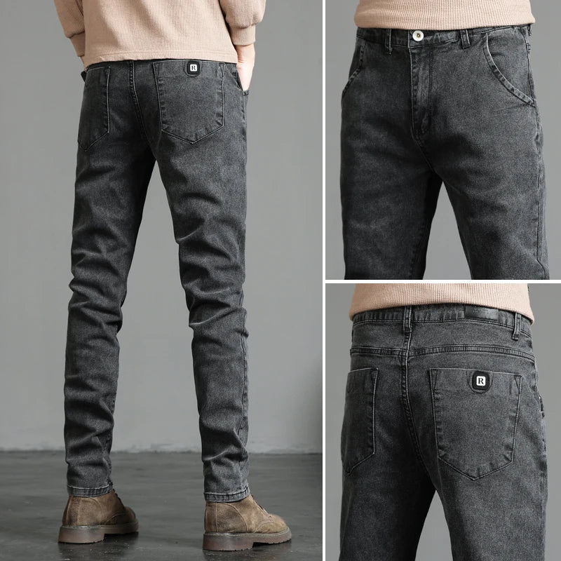 2026 Spring New Jeans Men's Slim Fit Straight Pants ClassicTrendy
