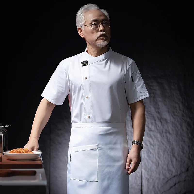 Men Head Chef Food service Kitchen Cooking Costume Pizzaiolo Cook