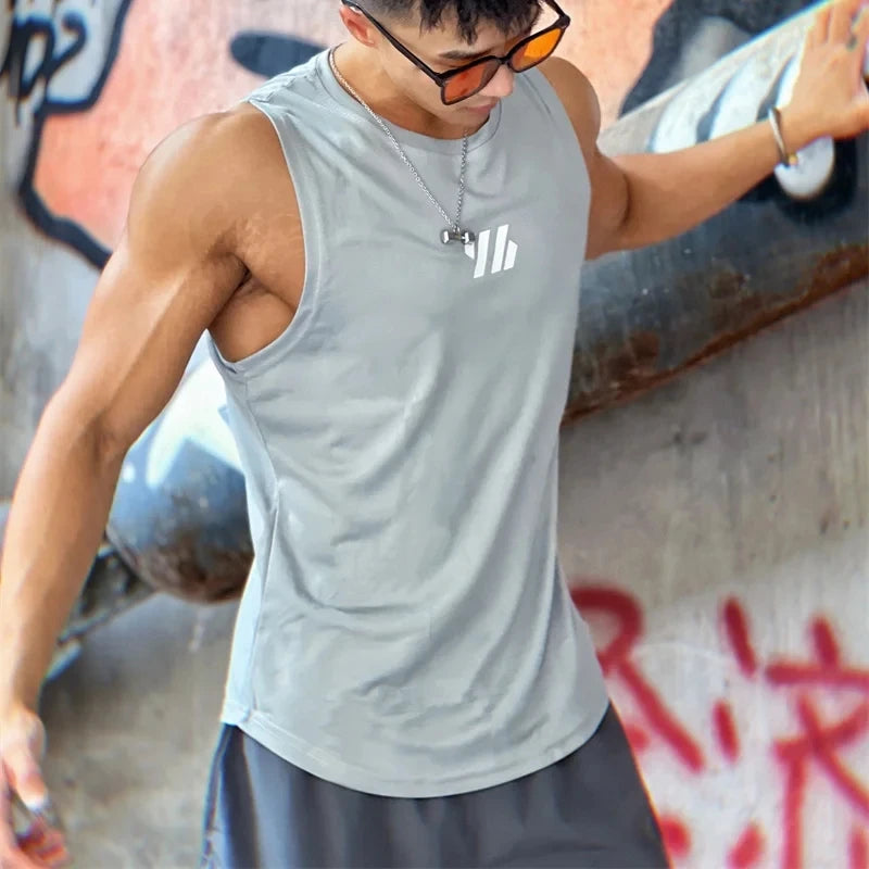 2024 newest Summer Gym Vest High Quality mesh Shirt Sleeveless