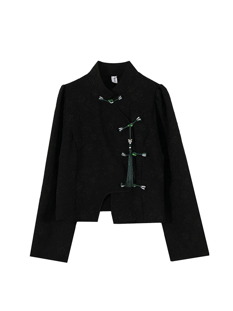 Women's Black Shirts and Blouse 90s Y2k Vintage Harajuku 2000s Chinese