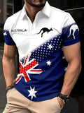 2026 Summer New Style Men's Short-Sleeved Polo Shirt with 3D Stripes