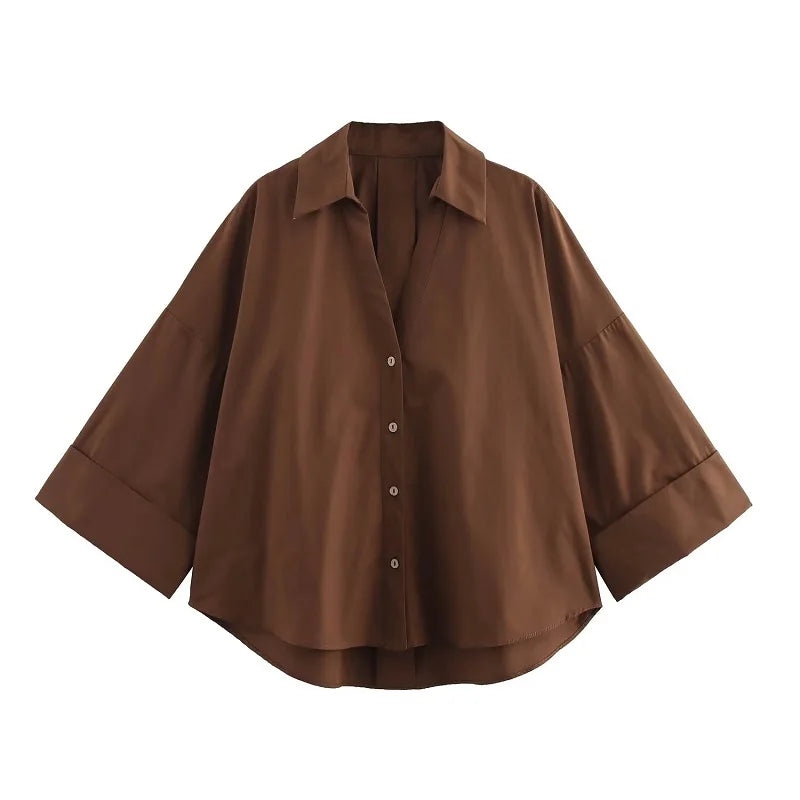 MUJER 2025 Oversized Shirt Women Striped Casual Shirts and Blouses