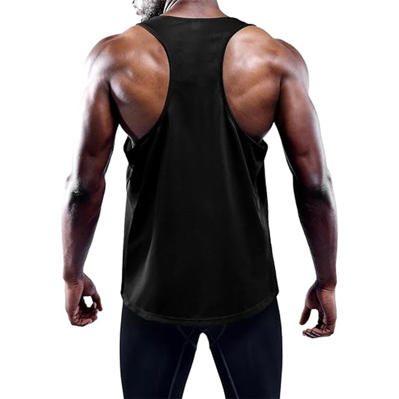 Running Tank Top Men Summer Sport Gym Vest Quick Dry Training Tanktop