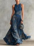2026 Spring Summer New Fashion Elegant Digital Print Sleeveless Tank