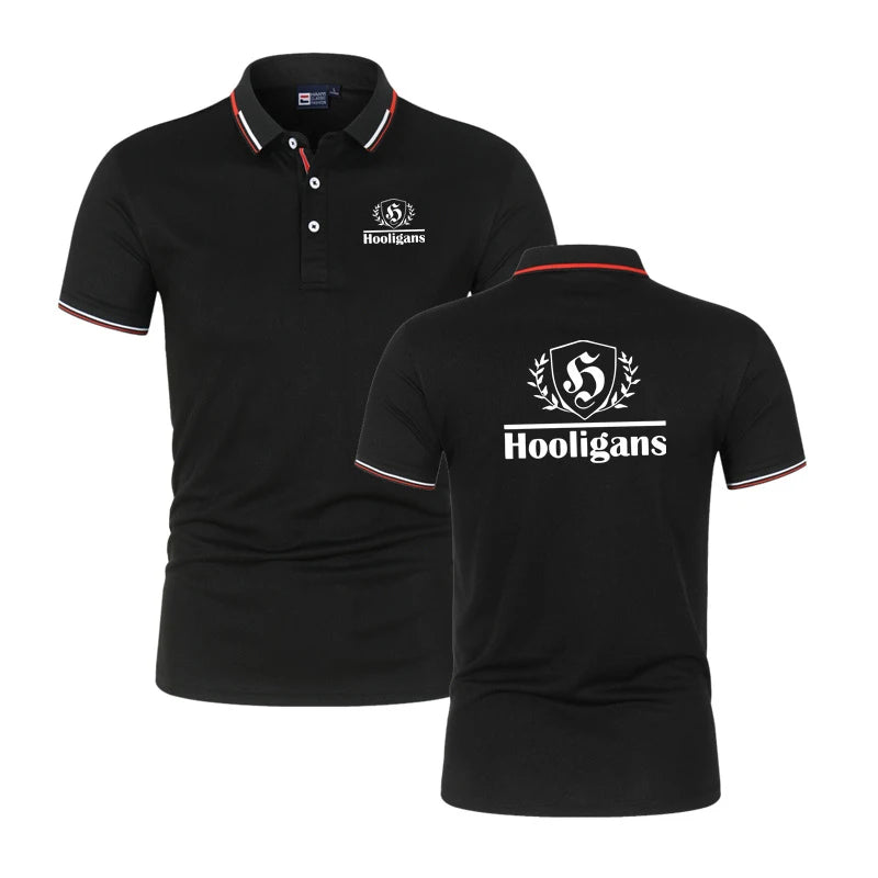 2026 Men'S New Summer Hooligans Polo Hot Sale Fashion Breathable Polos