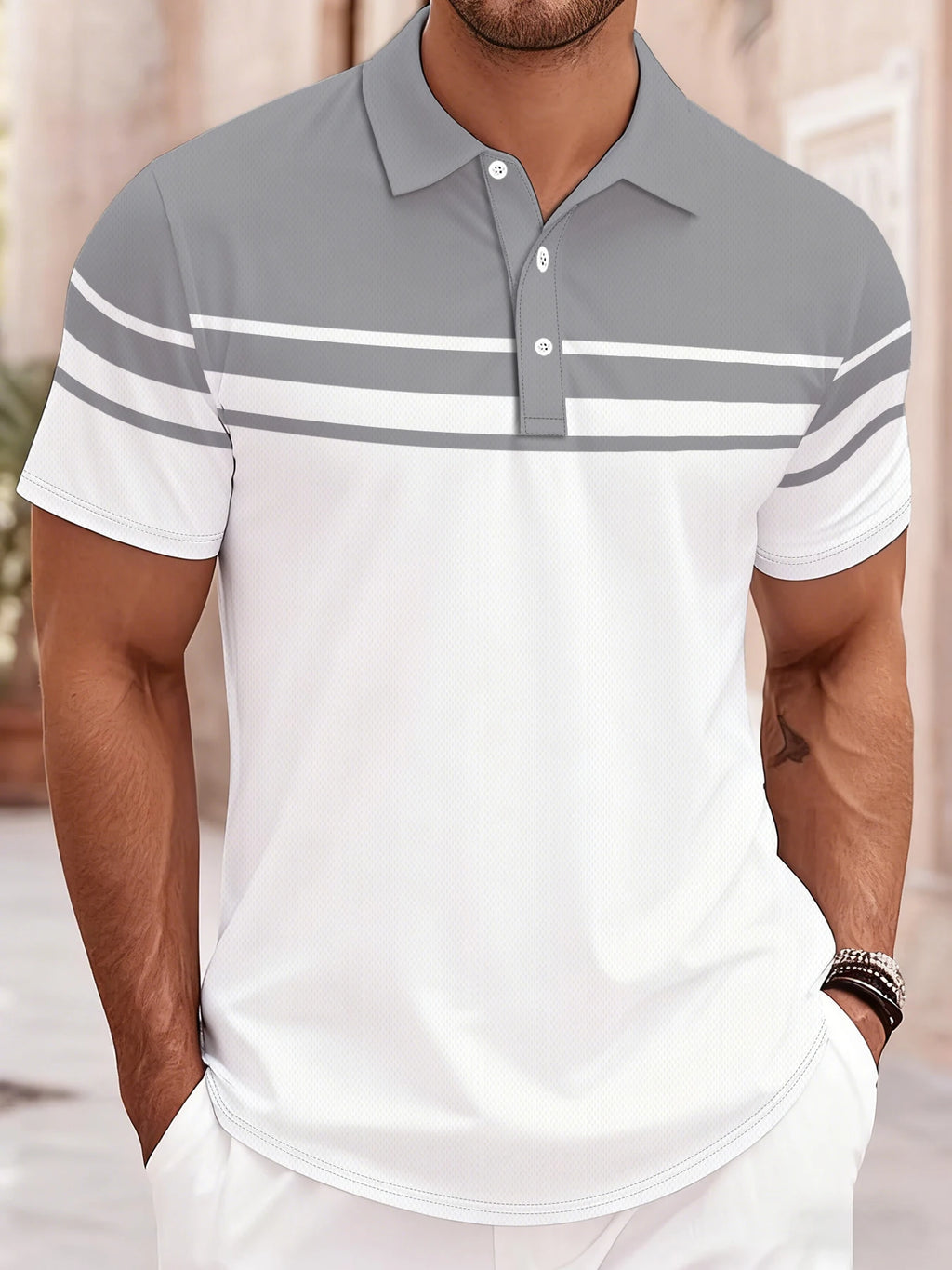 2026 Summer Men's Polo Shirt - 3D Printed Design Breathable