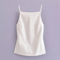 MUJER 2025 Black Backless Top Female White Sleeveless Crop Top With