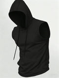 Men's Sleeveless Hoodie Tank Top 4-Color Optio Solid Gym Workout