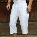 Linen Short Men 3/4 Length Knee Cotton Large Size 5xl High Waist Plus Size 6XL