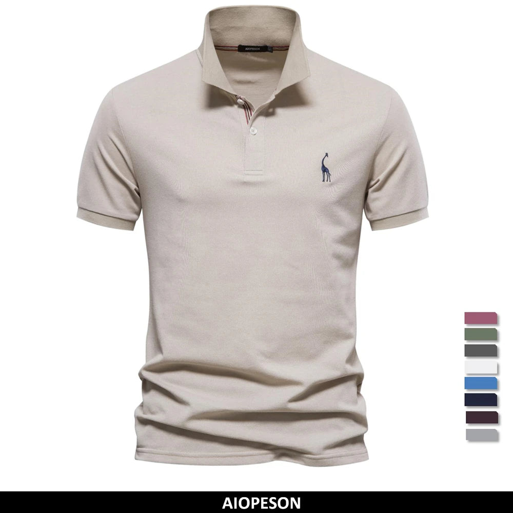 AIOPESON Brand Men's Polo Shirts Cotton Polo Shirts for Men Short