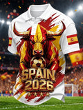 2026 Edition Spanish Soccer Polo Shirt with 3D Print - Comfortable and