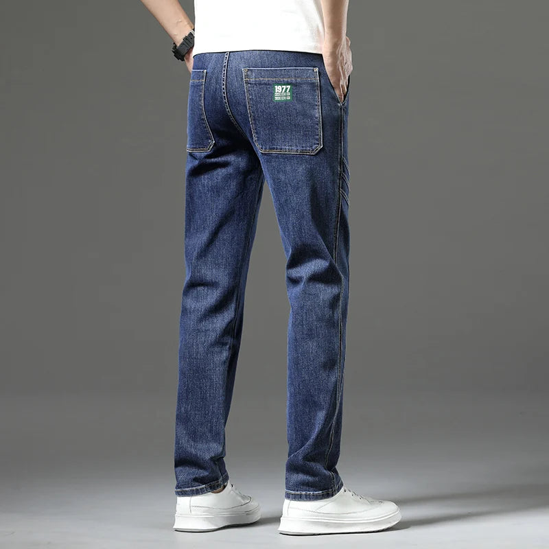 Luxury Stretchy Straight Leg Jeans Plus Size Loose Fit Fashionable