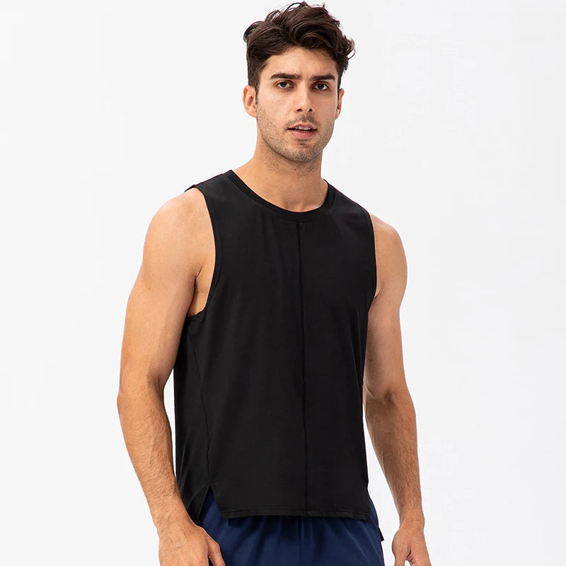 Men's Summer Fitness loose Running Vest Quick Dry Breathable Gym
