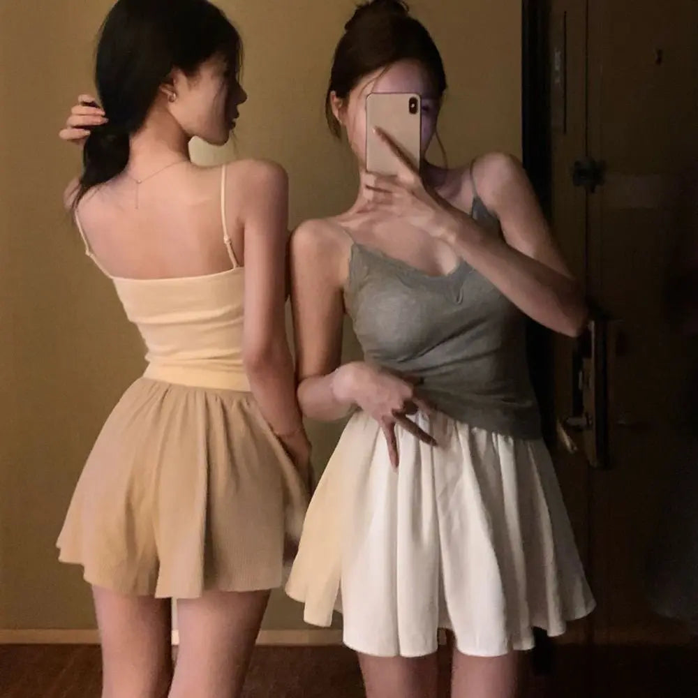 High Quality Fashion Breathable Lace Camisole Strap Bra Solid Color