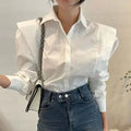 2023 Spring Women Blouses Fashion Vintage Simple Closure Panel Ruffles