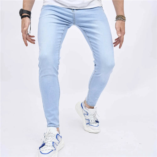 2026 Men Classic Advanced Pencil Jeans Homme Man Soft Stretch Black
