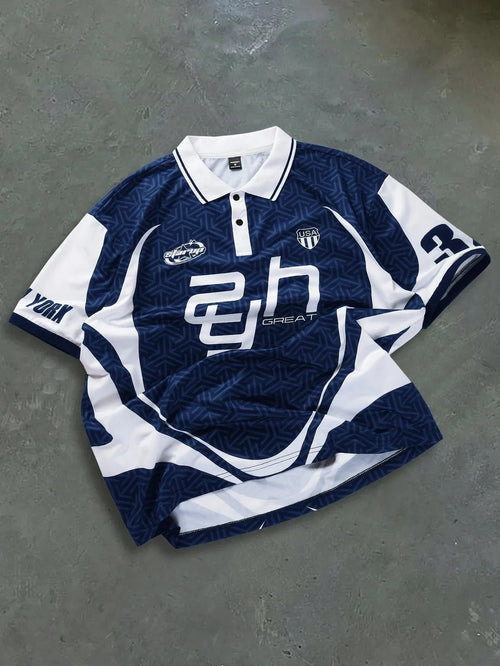 2026 Summer New Style Men's Polo Shirt with Letter Print Breathable