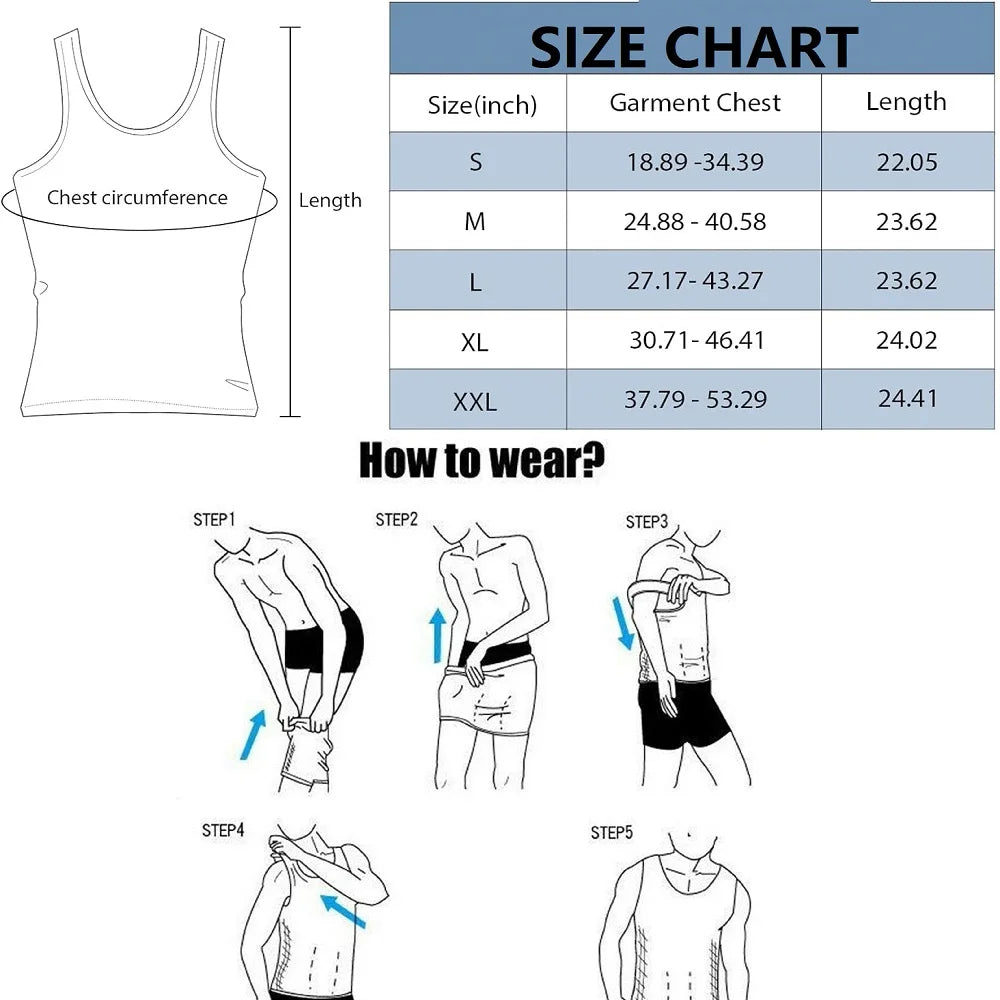 Men's Compression Shirts Tank Tops Undershirts Mens Slimming Body