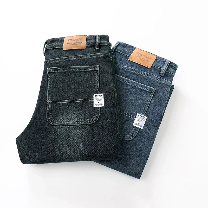KUBRO 2025 New Autumn and Winter Men's Jeans Loose Comfortable