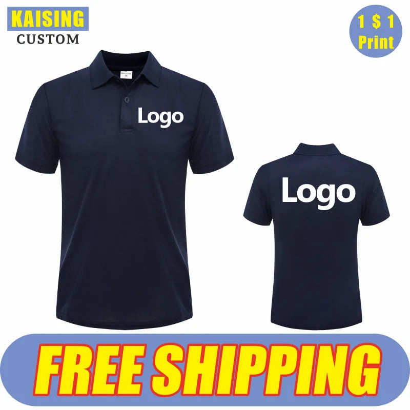 KAISING Summer Causal Polo Shirt Custom Logo Printed Text Picture