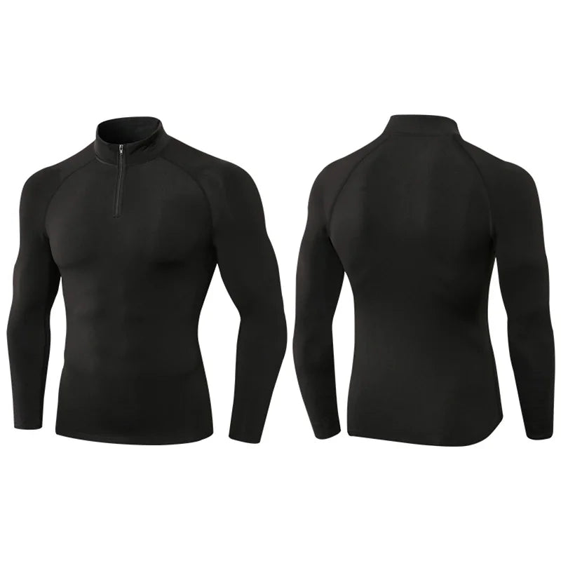 Compression Shirt Men Running Long Sleeve T-shirt Gym Clothing Autumn