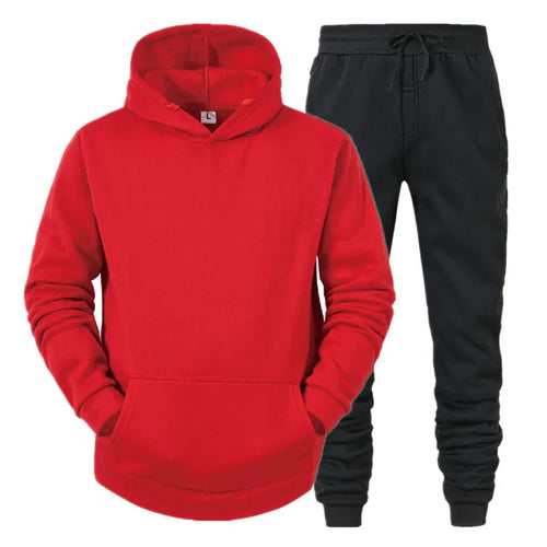 Men Sportswear Sweater Suit Hoodies + Pants Sports Clothing Spring