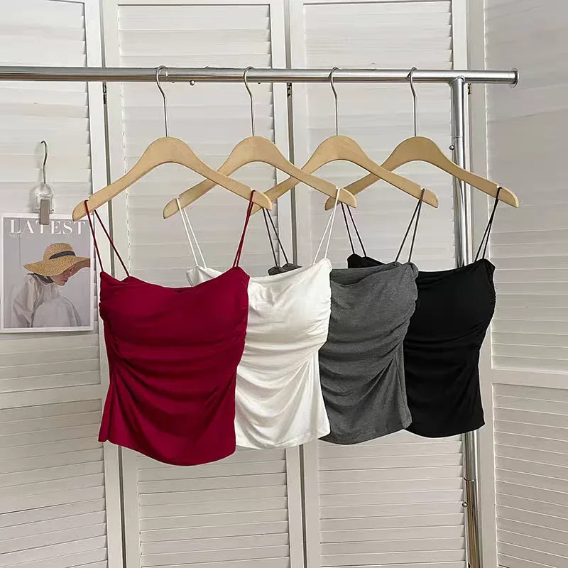 Sexy Sleeveless Tank Tops Women Casual Vest Crop Camisole Seamless
