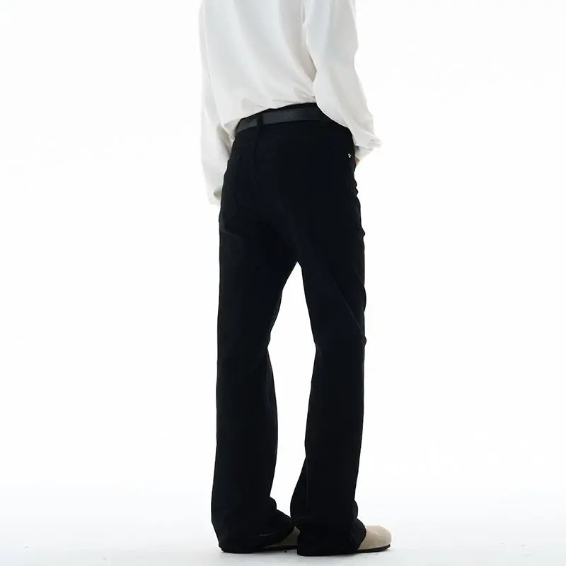 Fashion Men's Vintage Disco Flared Pants Solid Stretch Slim Fit