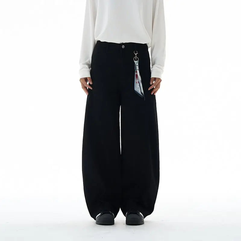Baggy Wide-leg Jeans 100% Cotton Comfortable Breathable Autumn Casual