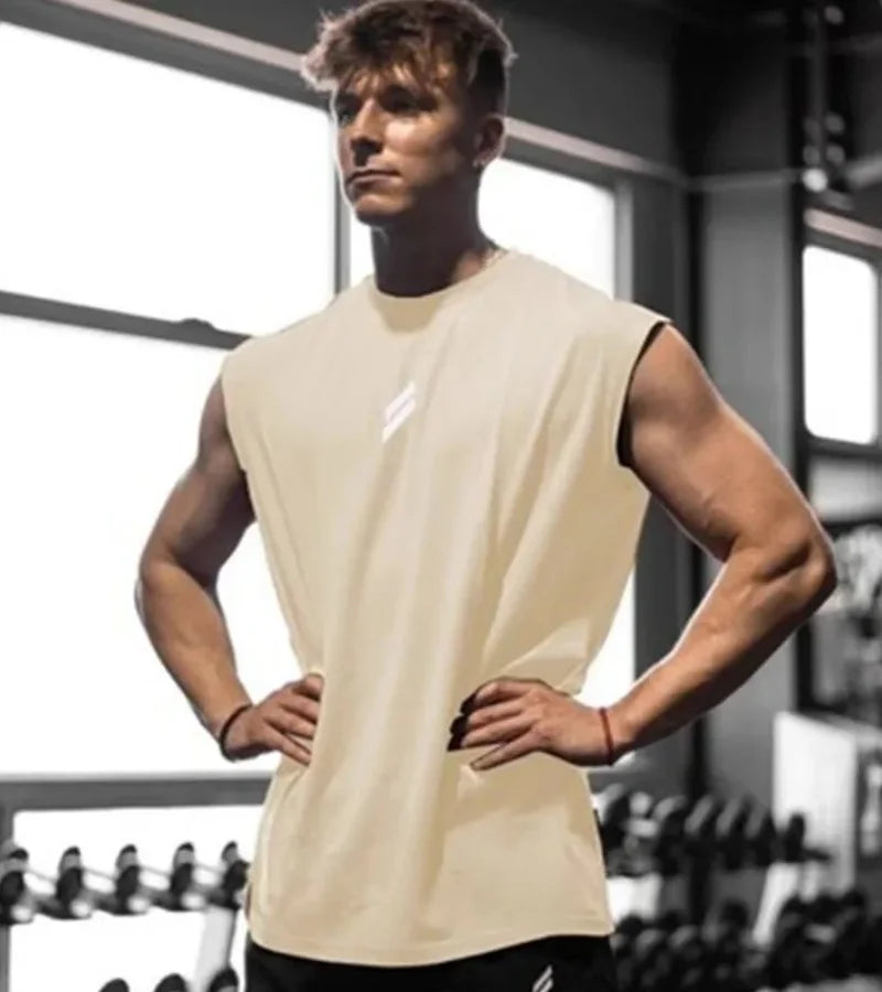 Summer Fitness Sports Tank Top Men's Breathable Loose Fit Training