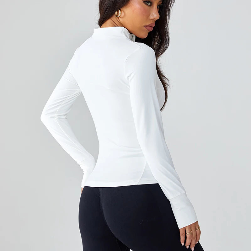 Autumn and winter professional yoga exercise jacket women's zipper