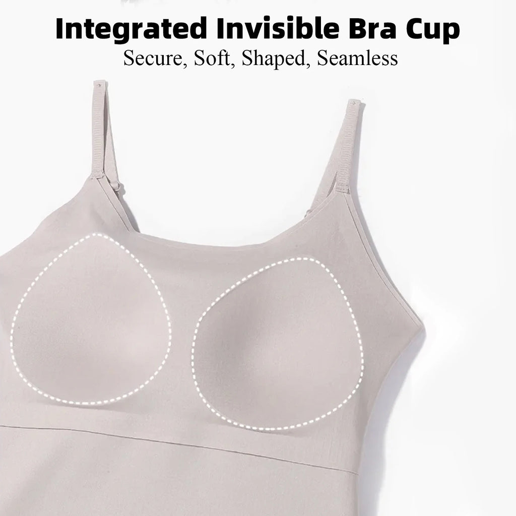 Women's Sleeveless Seamless Bra-Free Tank Top Soft & Skin-Friendly