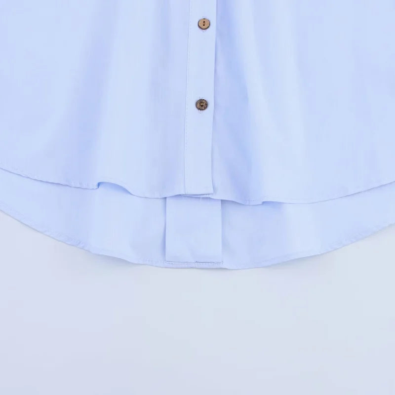 HXAO 2025 Women's Shirt Summer Crop Oversized Shirts & Blouses White