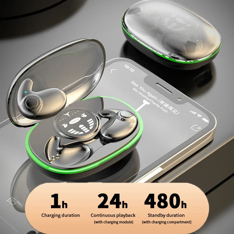 Invisible Sleep Earphones Bluetooth 5.3 Headphones IPX5 Waterproof