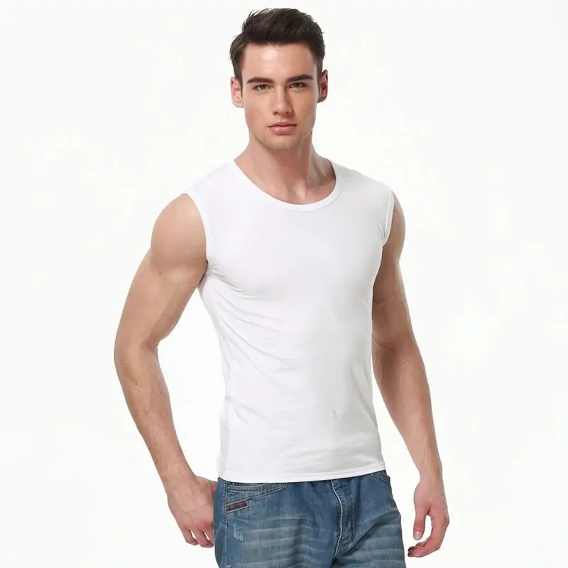 1/3/5 pcs Men's Cotton Sleeveless Thin Vest Young Men's