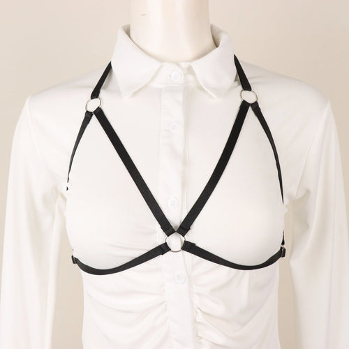 1PC Women Harness Belt Goth Crop Tops Ladies Bra Elastic Strappy