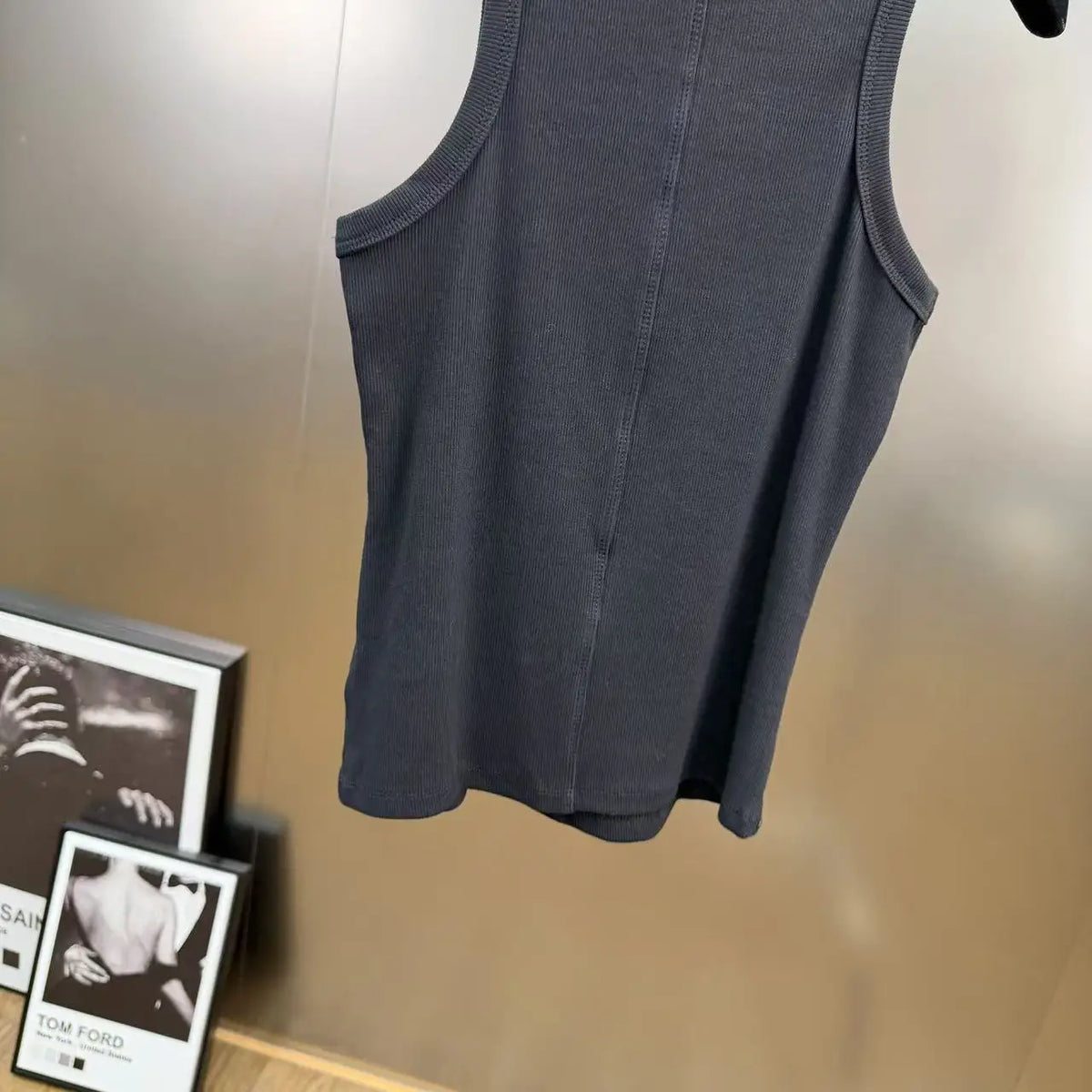 Cotton Tight Fitting Versatile Tanks Camisole Top Women's Round Neck